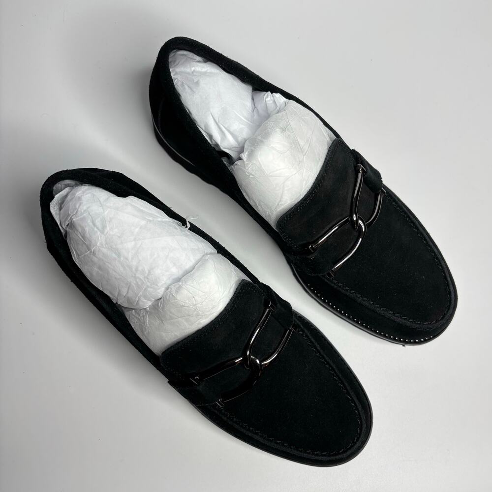 Vaneli Zack Waterproof Suede Bit Loafers in Black - Picture 6 of 9